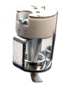 Porcelain Halogen Socket - G4/GX5.3/G6.35 WITHOUT Retaining Clip