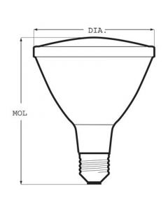 GE CMH20PAR30/SP15  (29488) - 20 Watt Ceramic Metal Halide Bulb - PAR30L