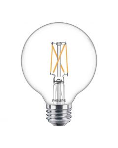 Philips 549188 Dimmable G25 LED Bulb - 3.8G25/PER/950/CL/G/E26/DIM 1FBT20 120V