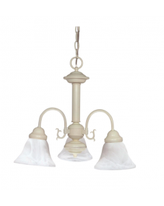 Nuvo 60-188 Ballerina - 3 Light Chandelier With Alabaster Glass - Textured White Finish