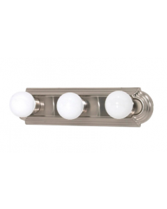 Nuvo 60-300 Racetrack - 3 Light - 18" Vanity Strip - Brushed Nickel Finish