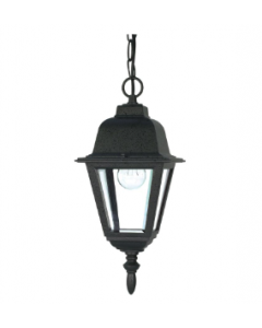 Nuvo 60-489 Briton - 1 Light 10" Hanging Lantern with Clear Glass - Textured Black Finish