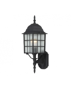 Nuvo 60-4903 Adams - 1 Light 18" Wall Lantern with Frosted Glass - Textured Black Finish