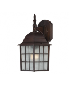 Nuvo 60-4905 Adams - 1 Light 14" Wall Lantern with Frosted Glass - Rustic Bronze Finish