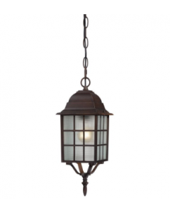 Nuvo 60-4912 Adams - 1 Light 16" Hanging Lantern with Frosted Glass - Rustic Bronze Finish