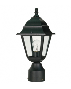 Nuvo 60-548 Briton - 1 Light 14'' Post Lantern with Clear Glass - Textured Black Finish