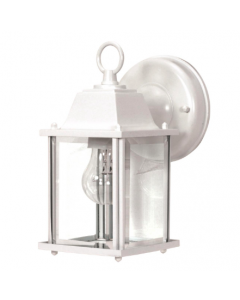 Nuvo 60-636 1 Light 9" - Cube Lantern with Clear Beveled Glass - White Finish