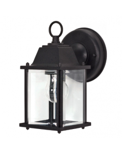 Nuvo 60-638 1 Light 9" - Cube Lantern with Clear Beveled Glass - Textured Black Finish