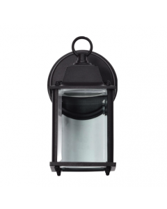 Nuvo 62-1571 8 Watt; 3000K; LED Cube Lantern; Black Finish; Clear Beveled Glass