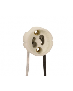 Round Halogen Socket GU10 with Side Leads