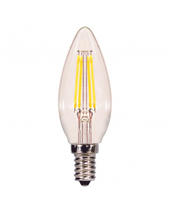 Satco S29890 LED C11 Bulb - 4W CTC/LED/30K/CL/120V *PHASE OUT - 15 UNITS REMAIN*