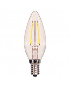 Satco S29920 LED C11 Bulb - 2.5W CTC/LED/CL/27K/120V 