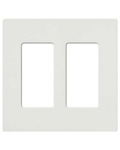 Lutron Claro 2 Gang Wallplate White