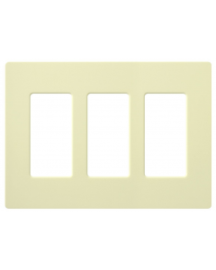 Lutron CW-3-AL Claro 3 Gang Wallplate Almond