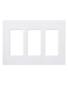 Lutron Claro 3 Gang Wallplate White