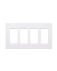 Lutron Claro 4 Gang Wallplate White